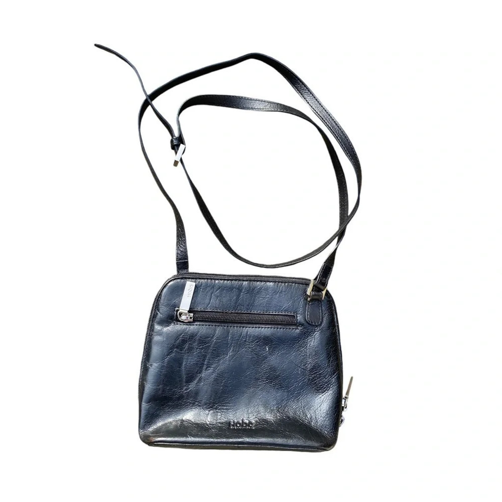 HOBO black leather crossbody bag small VGUC